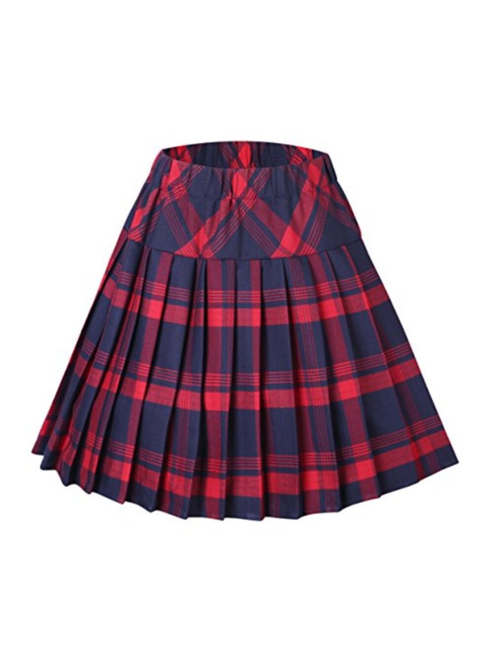 High Waist Pleated A-Line Mini Skirt Polyester Spandex Cosplay Costume